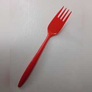 Vintage Rosti Denmark Red Serving Fork MCM Retro Kitchen